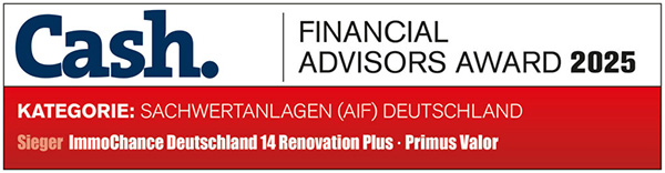 Financial Advisors Award 2025: ImmoChance Deutschland 14 R+ erneut ausgezeichnet